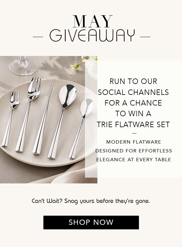 Modern Sleek Flatware Set on a Plate 