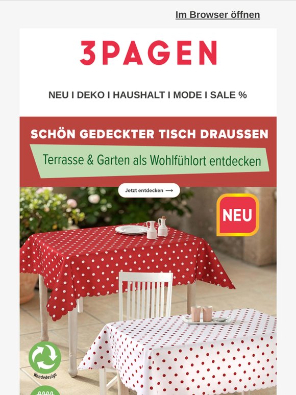 Schön gedeckt im Garten