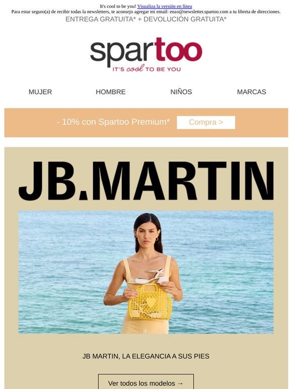 🚀 ¡A por la moda, sin perder un minuto! Entrega gratuita para las marcas JB Martin, Stonefly, Guess, Lauren Ralph Lauren, El Naturalista, Morgan, Tommy Jeans y Patagonia