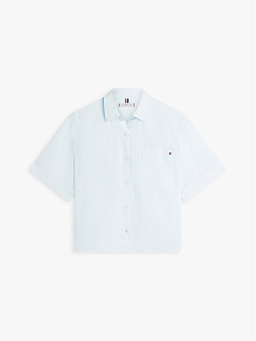 Relaxed Fit Pure Linen Short Sleeve Shirt