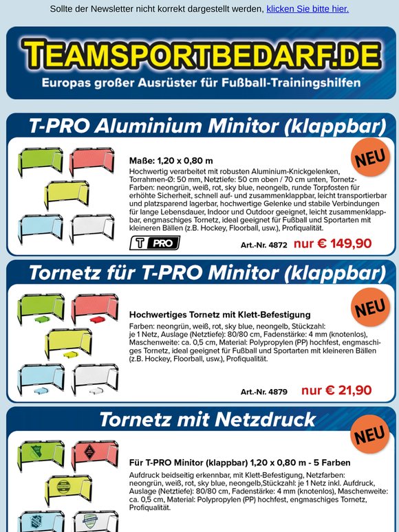 NEU: T-PRO Aluminium Minitor (klappbar) - nur 149,90 €