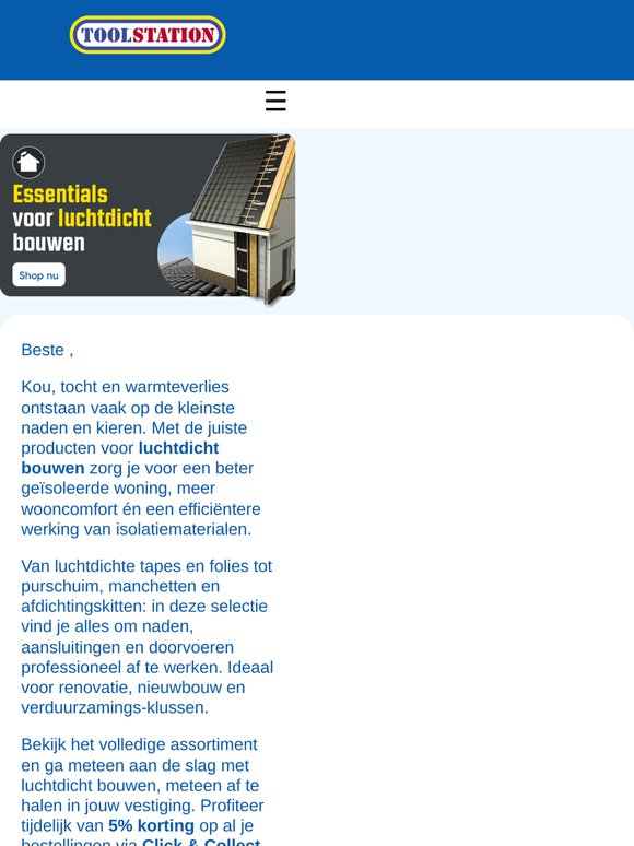 Essentials voor luchtdicht bouwen