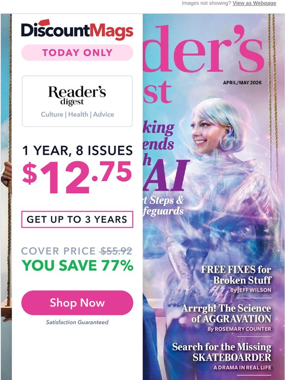 Reader’s Digest ★ Just $12.75 ★ Today Only