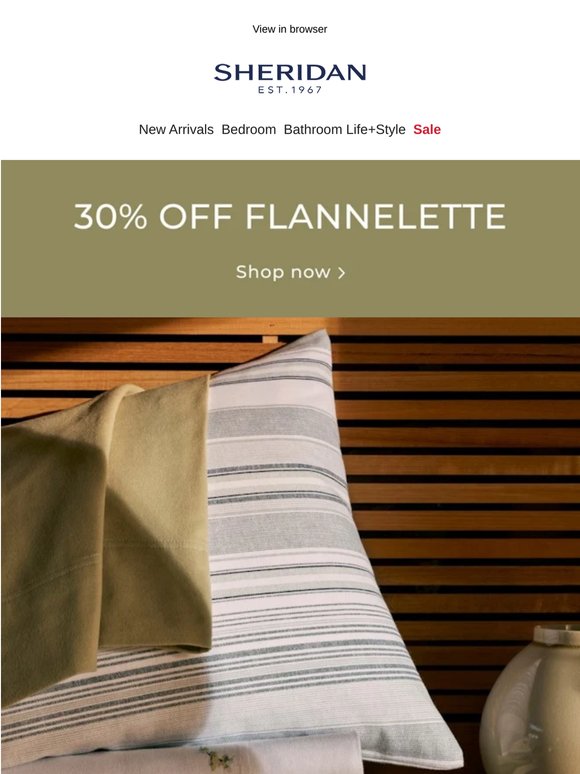 Get cosy with 30% off Flannelette
