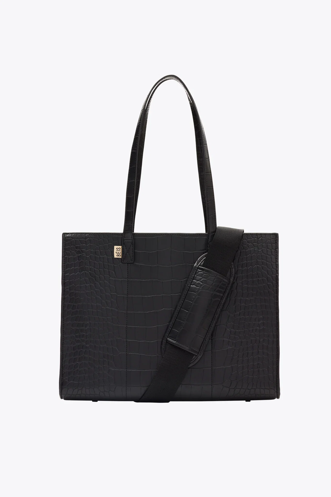 Image of The Work Tote in Black Croc