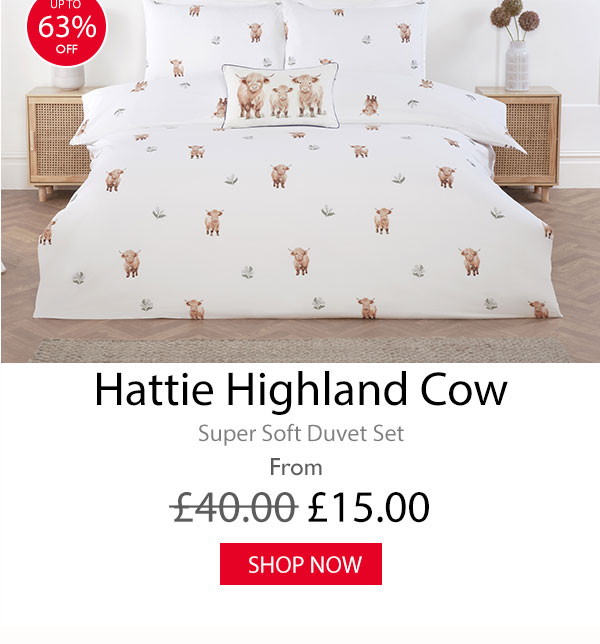 Hattie Highland Cow Duvet Set