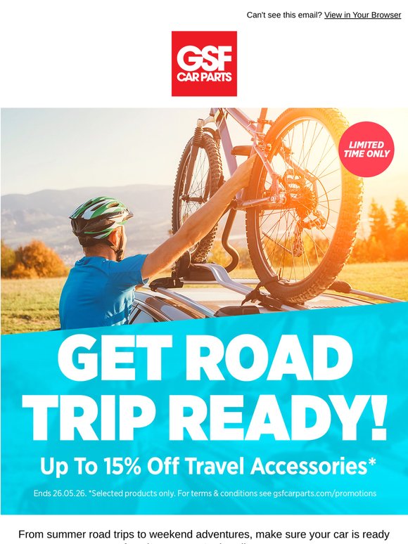 🚗 Road Trip Essentials, Up To 15% Off