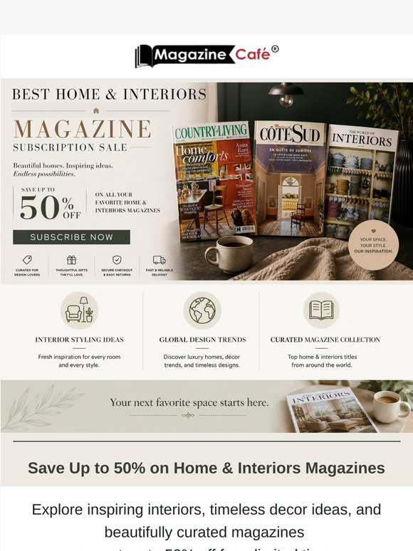 Home & Interiors Magazine Sale Starts Now ✨