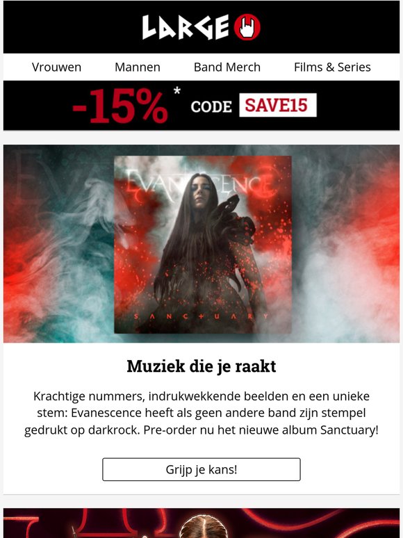 Laatste kans op 15% KORTING op alles wat cool is 🎸
