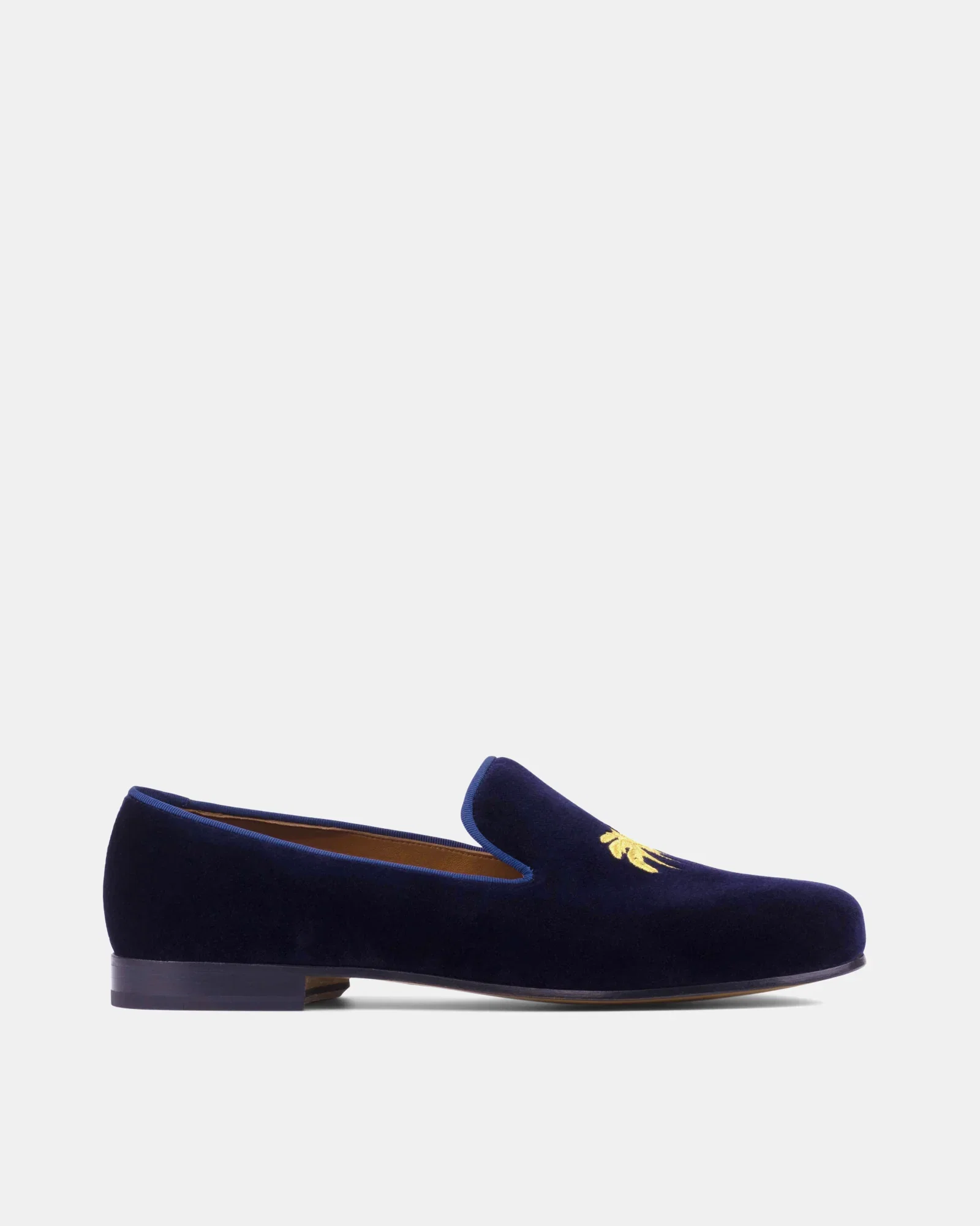 Image of Blue Velvet Slippers Palms