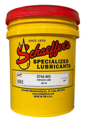 Schaeffer s 744 Synthetic Lube SAE 40 | 5-G