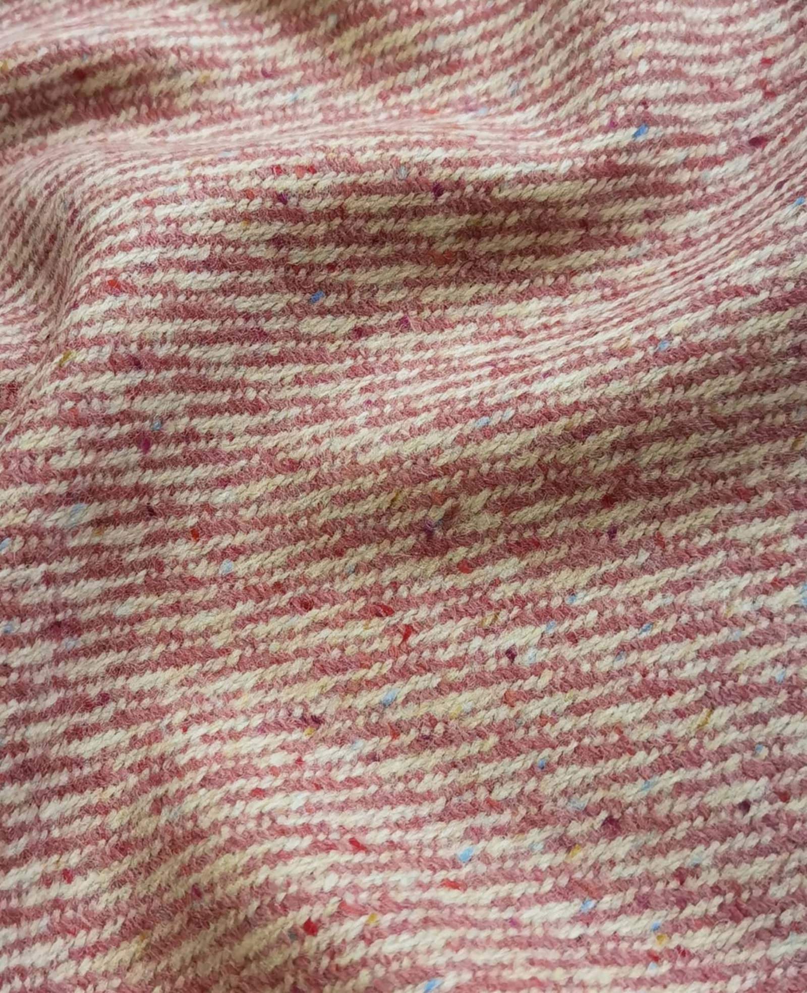 Image of Interiors Limited Edition - Pink & Cream Wave Donegal Tweed