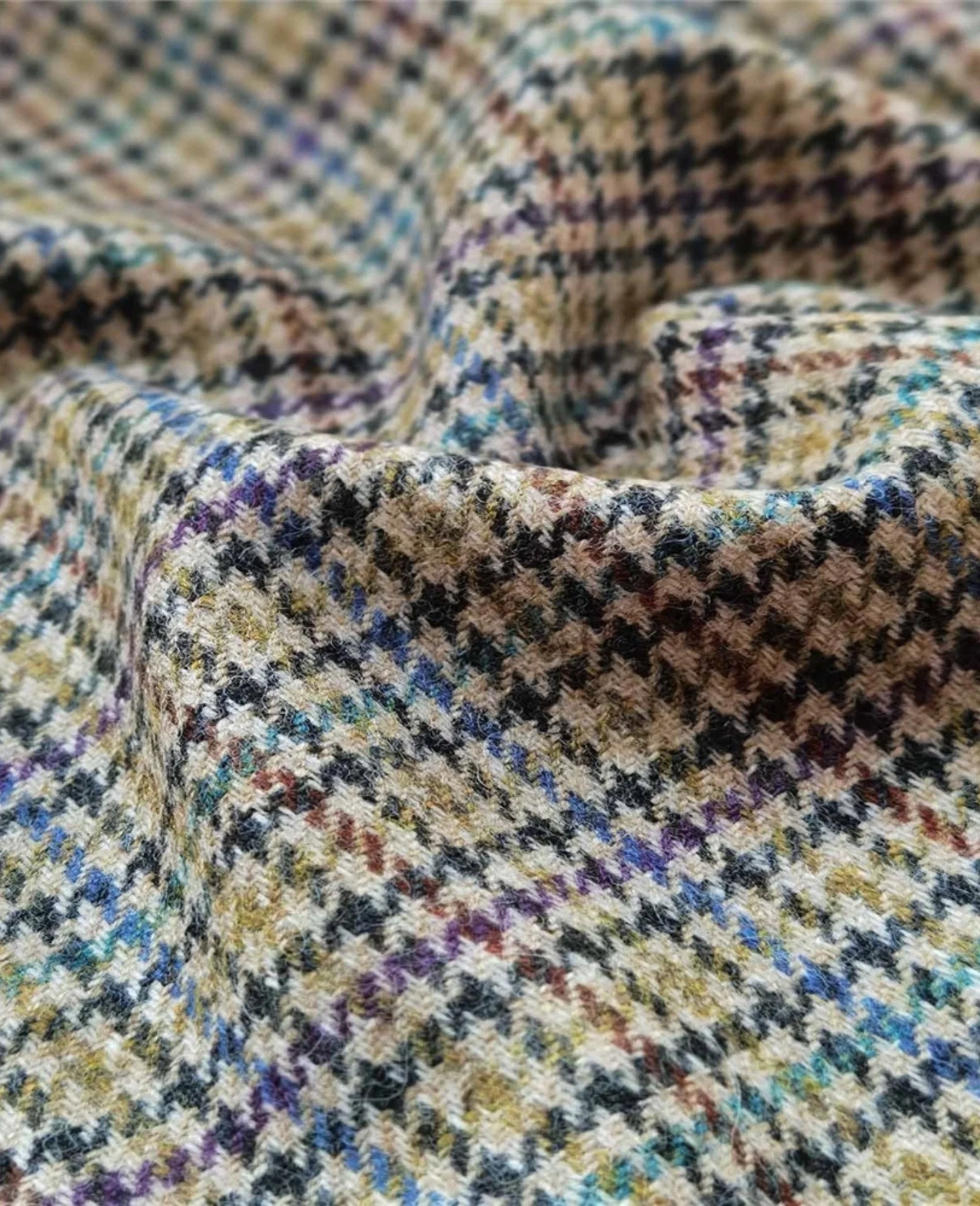 Image of Rockall - Coloured Houndstooth Donegal Tweed