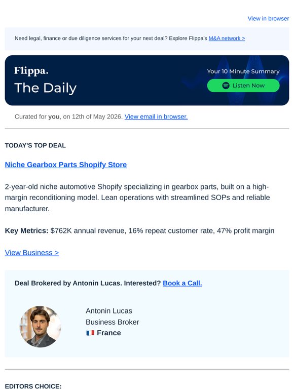 4.2M User Home Blog + 5-Yr Leadership Tools Biz + $762K Gearbox Parts Store