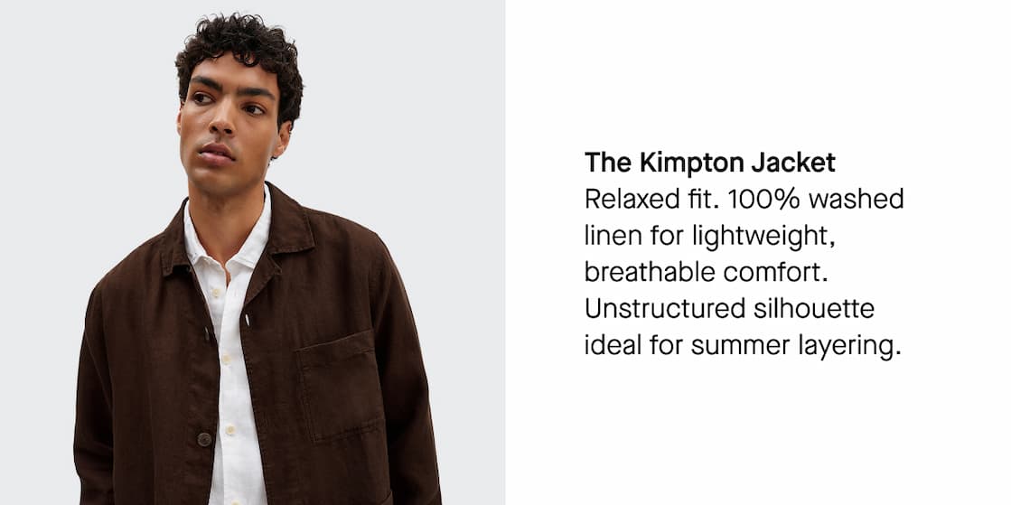Kimpton - Brown Washed Linen Jacket