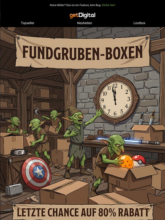 Die Fundgrube schließt sich! Nachschub fast aufgebraucht!