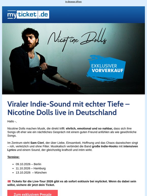 Nicotine Dolls im exklusiven Vorverkauf