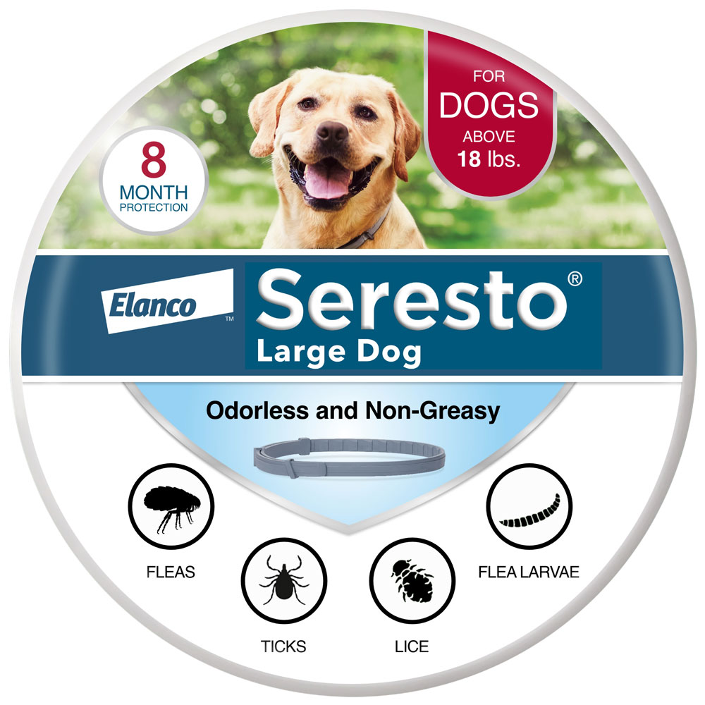 Image of Seresto Large Dog Vet-Recommended Flea & Tick Treatment & Prevention Collar for Dogs Over 18 lbs.|8 Months Protection