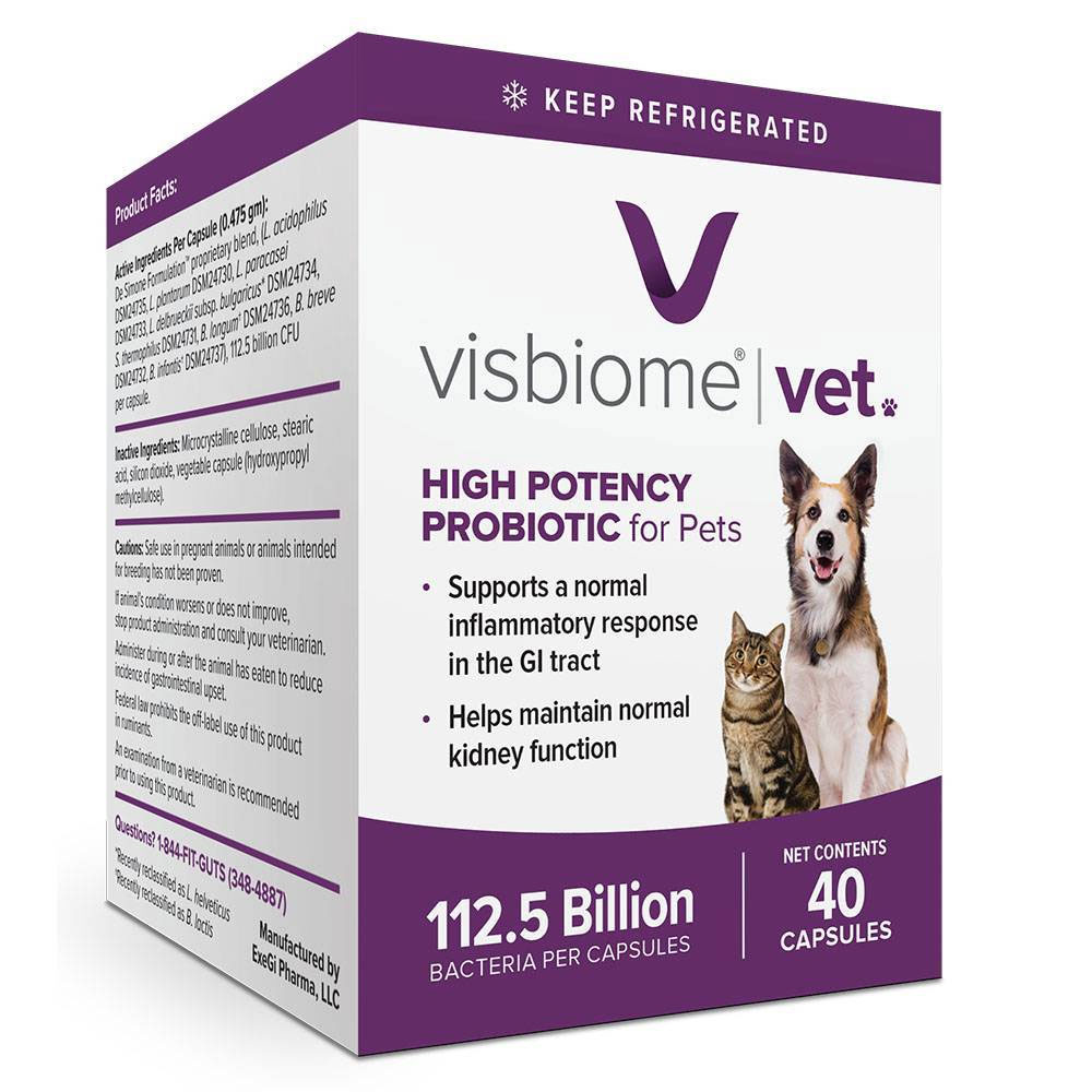 Image of Visbiome Vet Capsules Probiotic for Pets - 112.5 Billion CFUs (40 count)