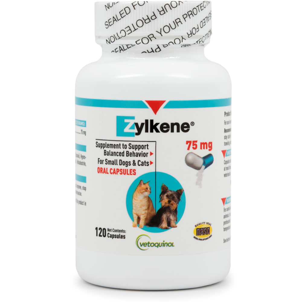 Image of Vetoquinol Zylkene 75mg (120 capsules)
