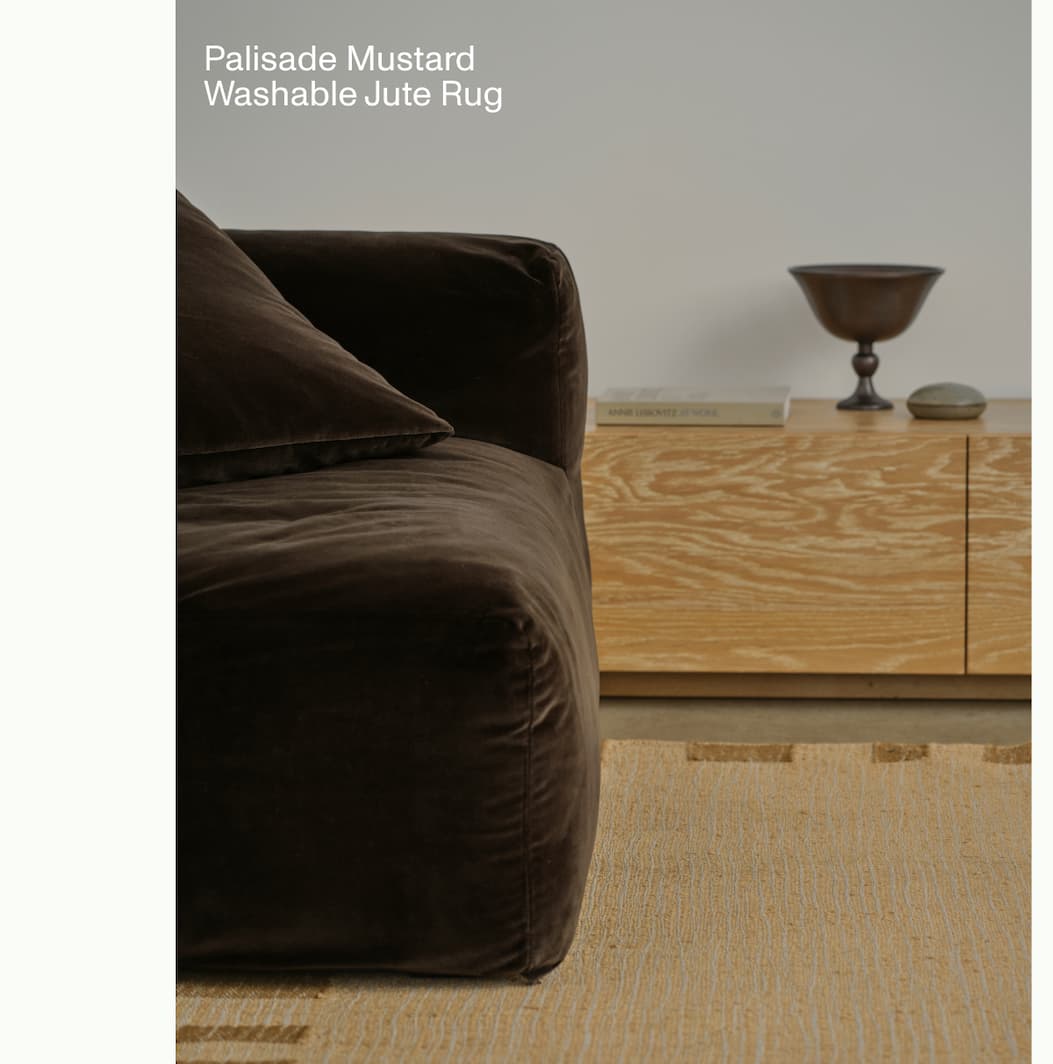 Palisade Mustard Washable Jute Rug