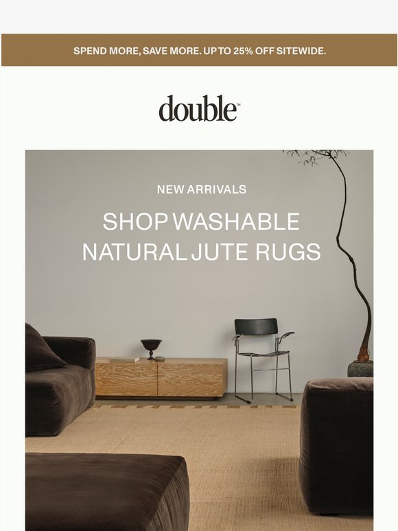 The Only Jute Rug You Can Wash.