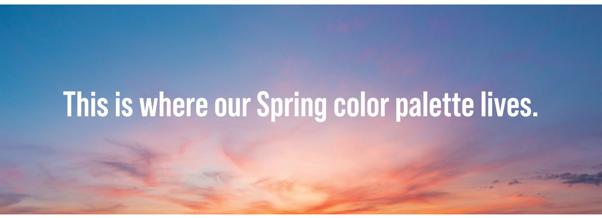 This is where our spring colour palette lives.