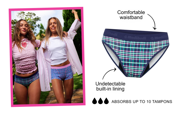 Teen Hipster Bikini - Midnight Purple Check
