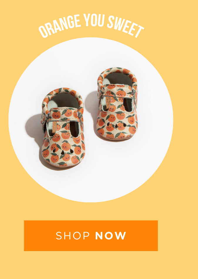 Orange You Sweet Mary Jane Baby Shoe
