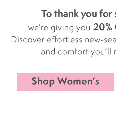 20% off Women’s