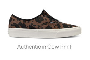 Men's Authentic Sneakers in Cow Print