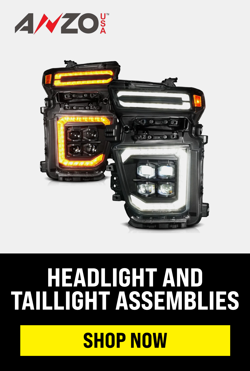 Headlight and taillight assemblies