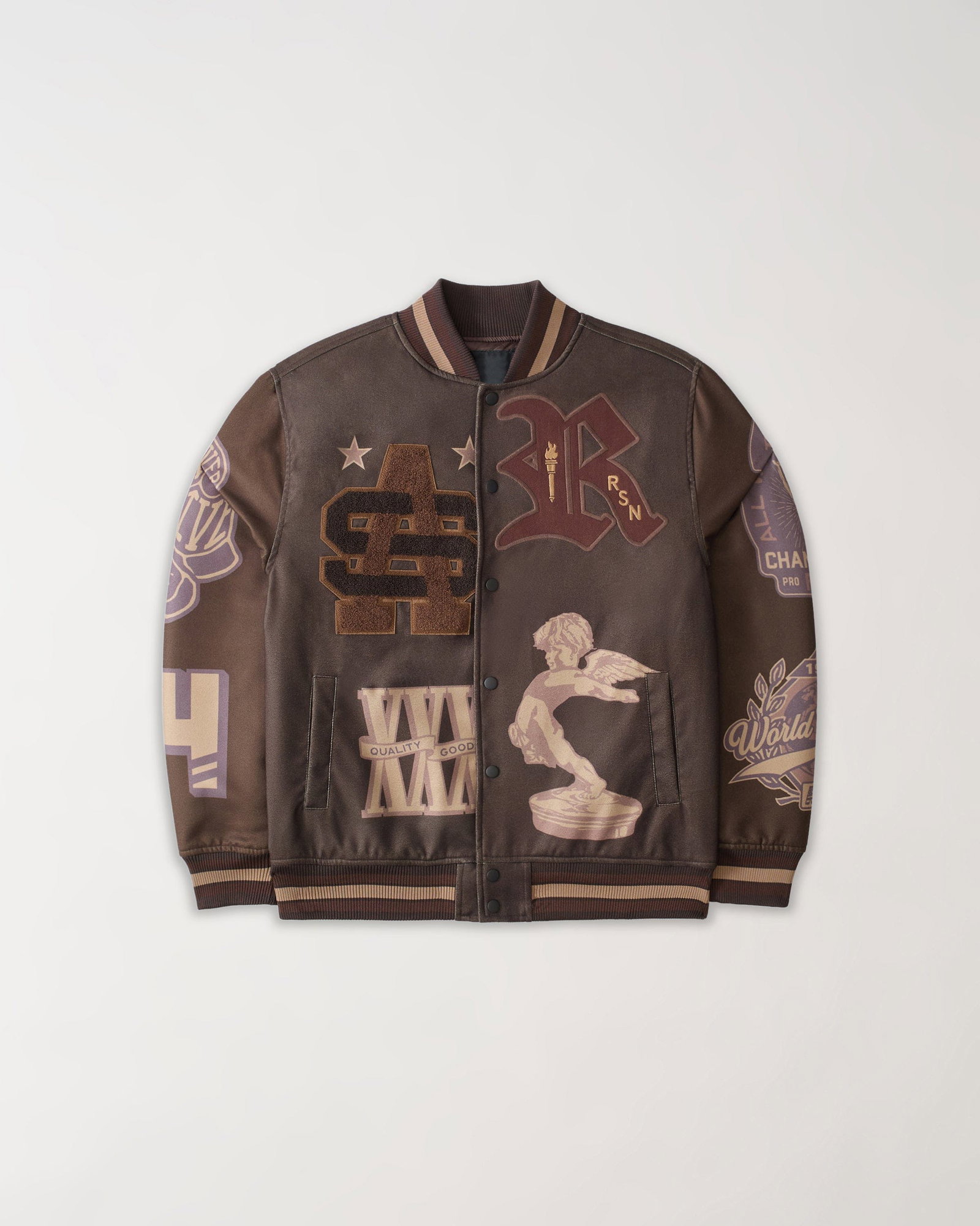 Champions Varsity Jacket - Brown - BROWN / S