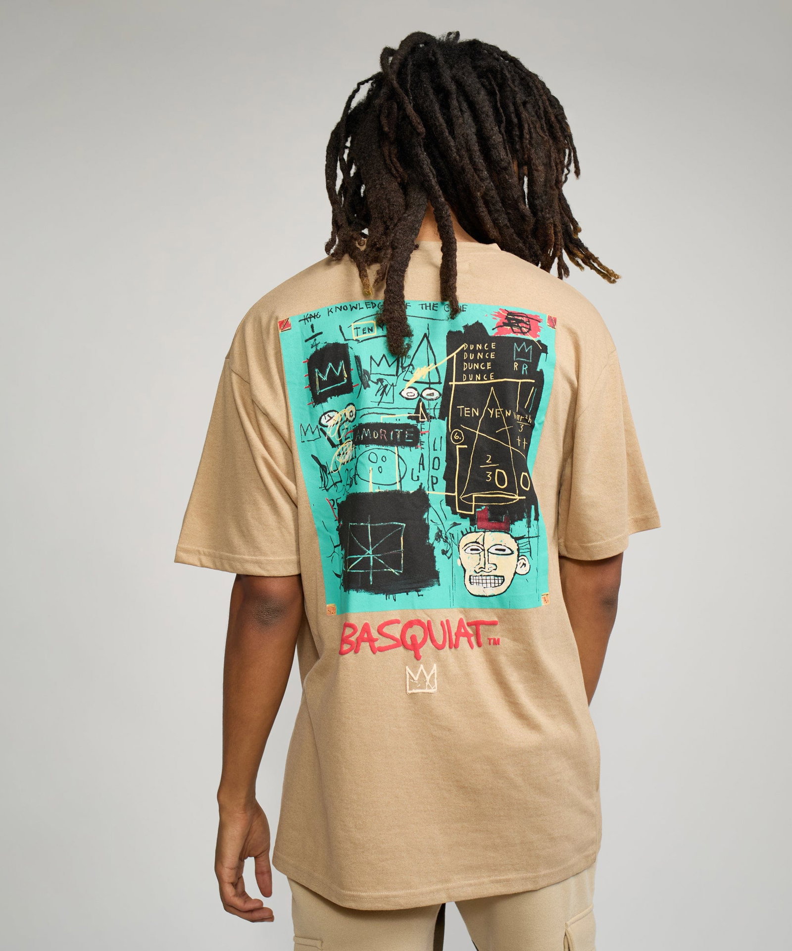Basquiat Equals Pi Short Sleeve Tee - Khaki - KHAKI / S