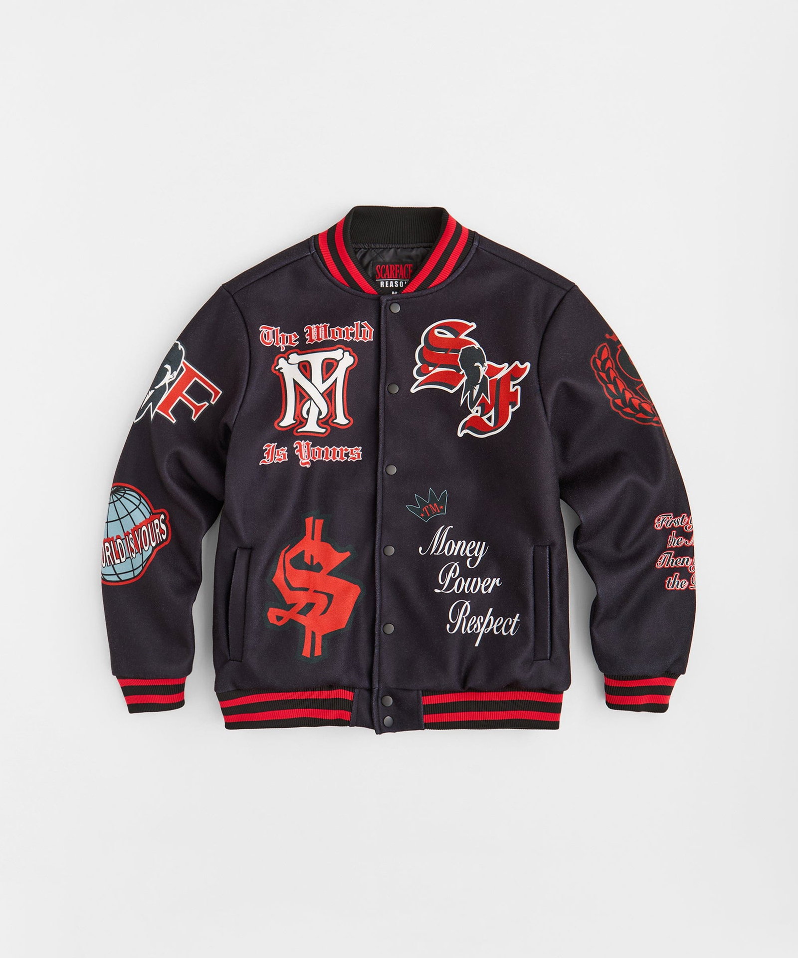 Scarface Varsity Jacket - Black - BLACK / S