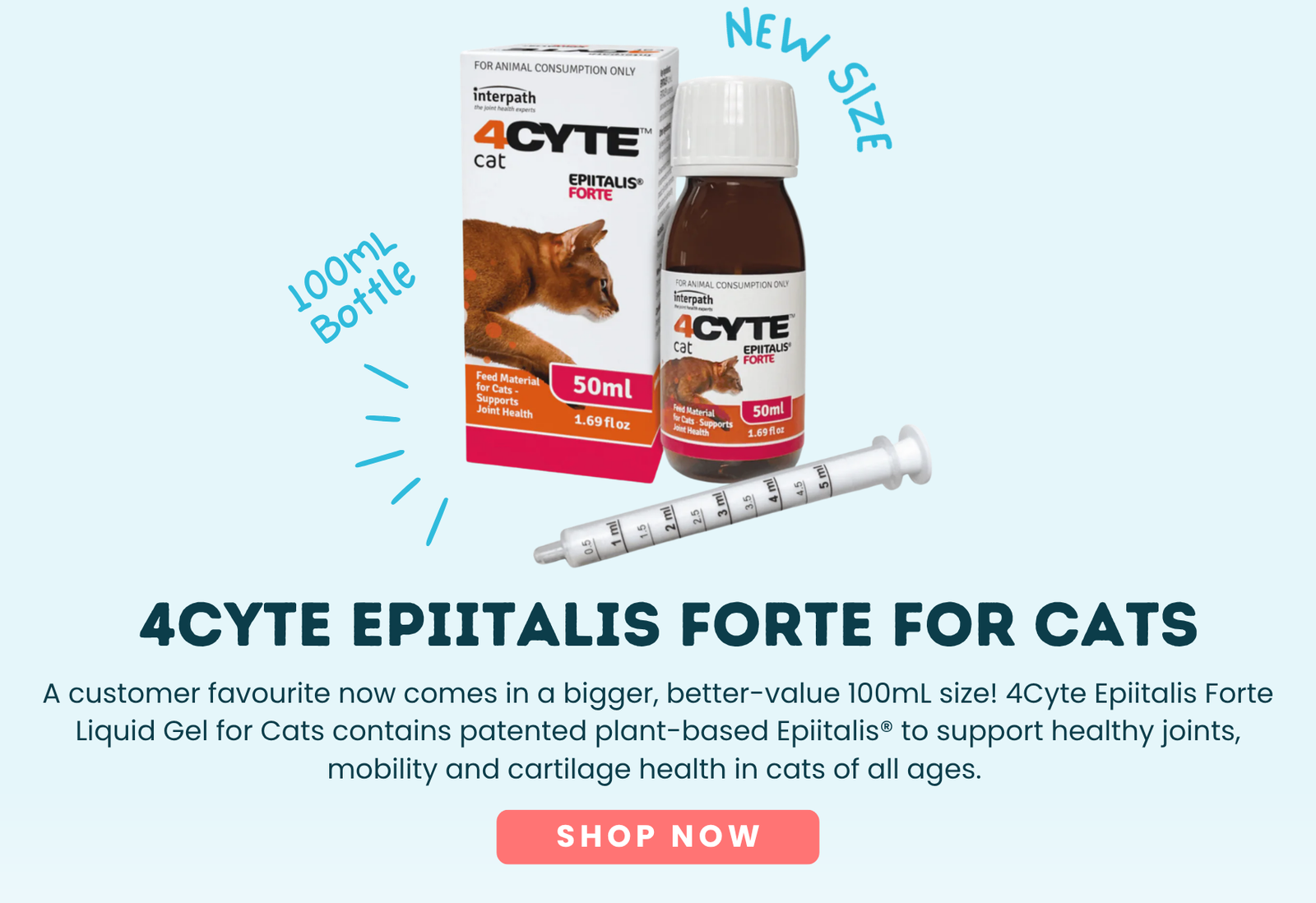 NEW SIZE 4cyte Gel For Cats
