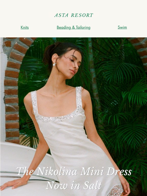 The Nikolina Mini Dress, Now Available in Salt