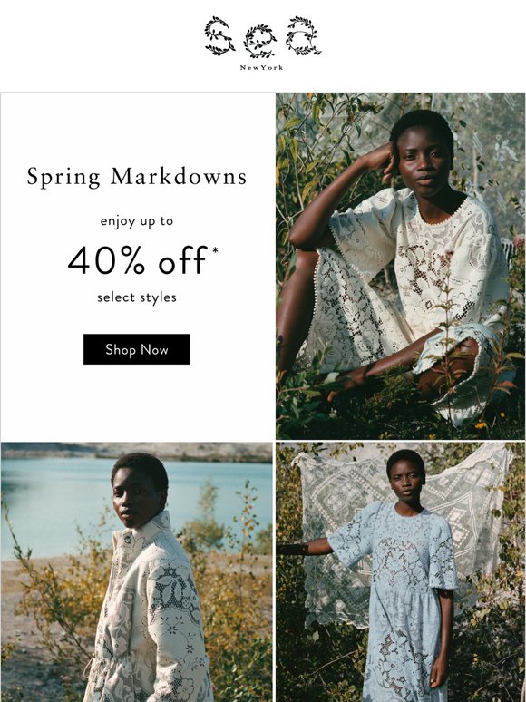Enjoy 40% off Select Styles
