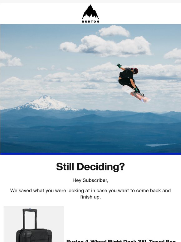 Still thinking about it?