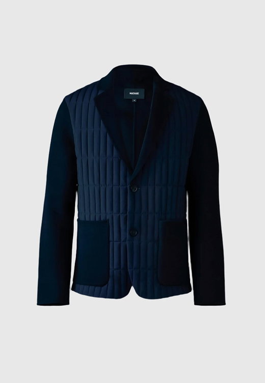 JOHN Mixed-media vertical quilt blazer for Men