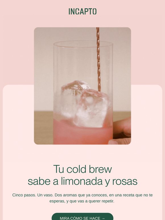 Cold brew que sabe a limonada de rosas 🌹