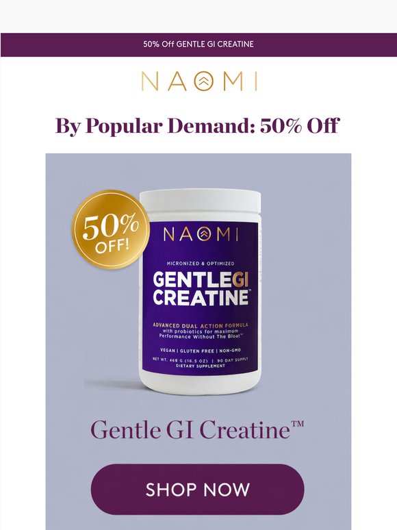 Hurry! 50% Off Gentle GI Creatine!