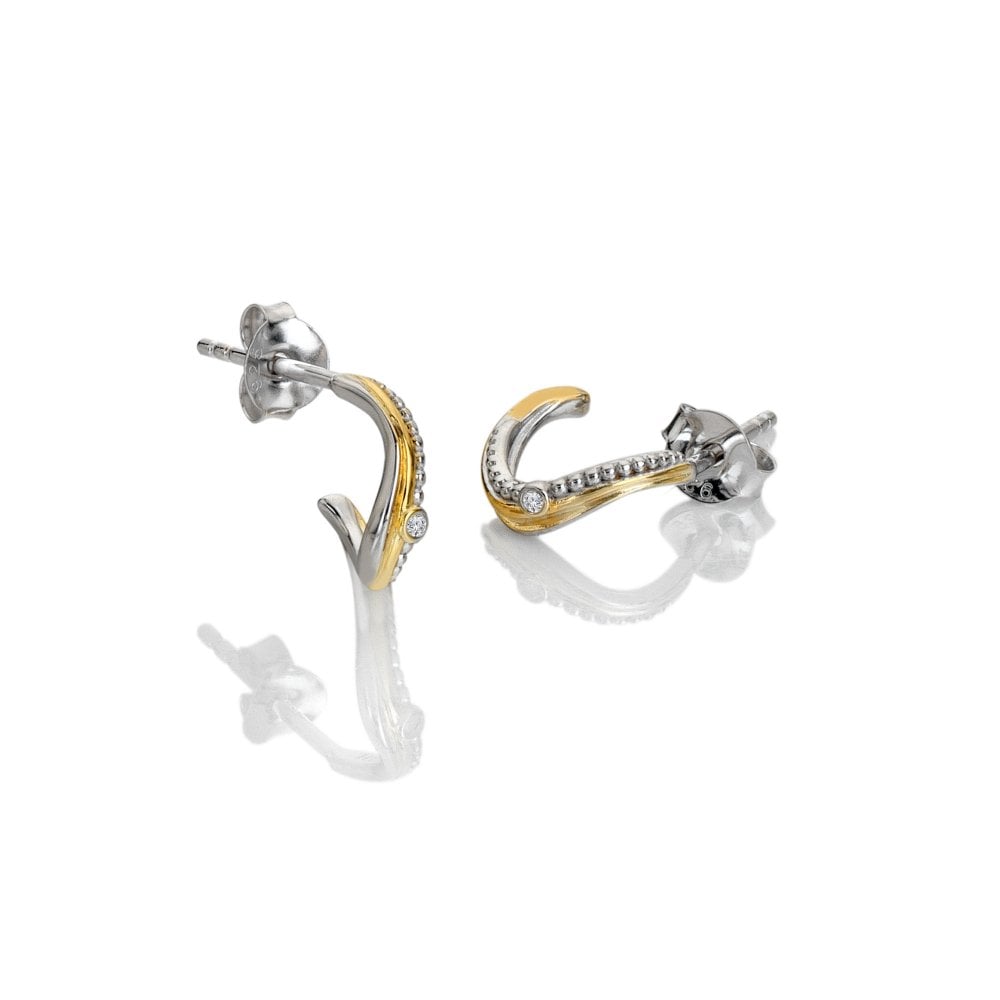 Image of Teardrop Two Tone Earrings