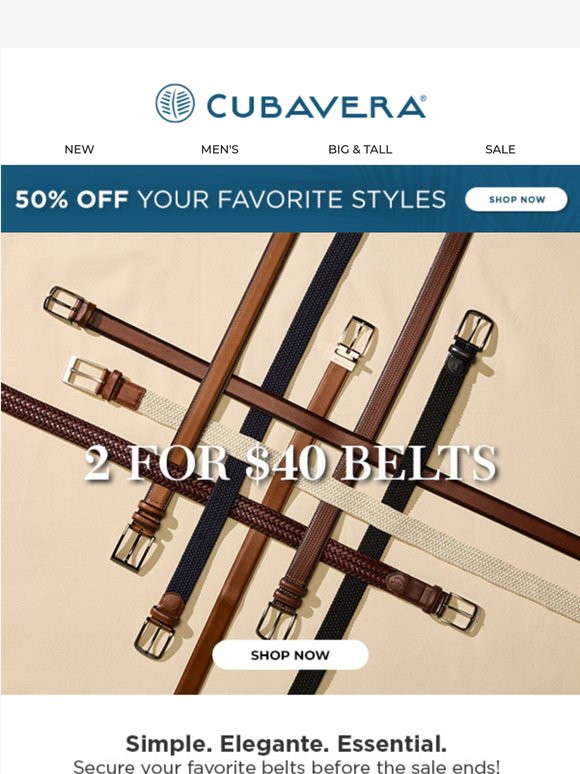 🌴 Mix & Match: 2 Belts for $40