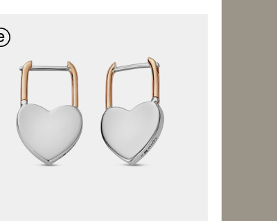 Cariad® Sterling Silver Padlock Hoop Earrings