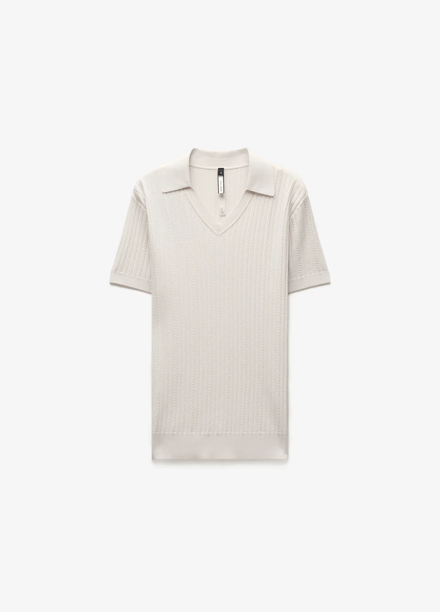 Image of Collared Technical Knit Polo Parchment