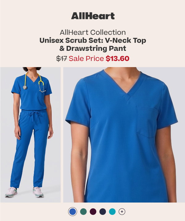 Allheart Unisex Scrub Set | $13.60 | Shop Now