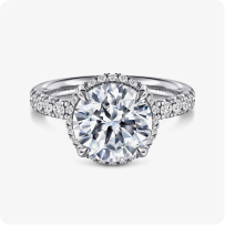 Gabriel & Co. "Talisa" 14k White Gold Halo Round Setting