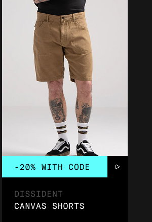 DISSIDENT CANVAS SHORTS