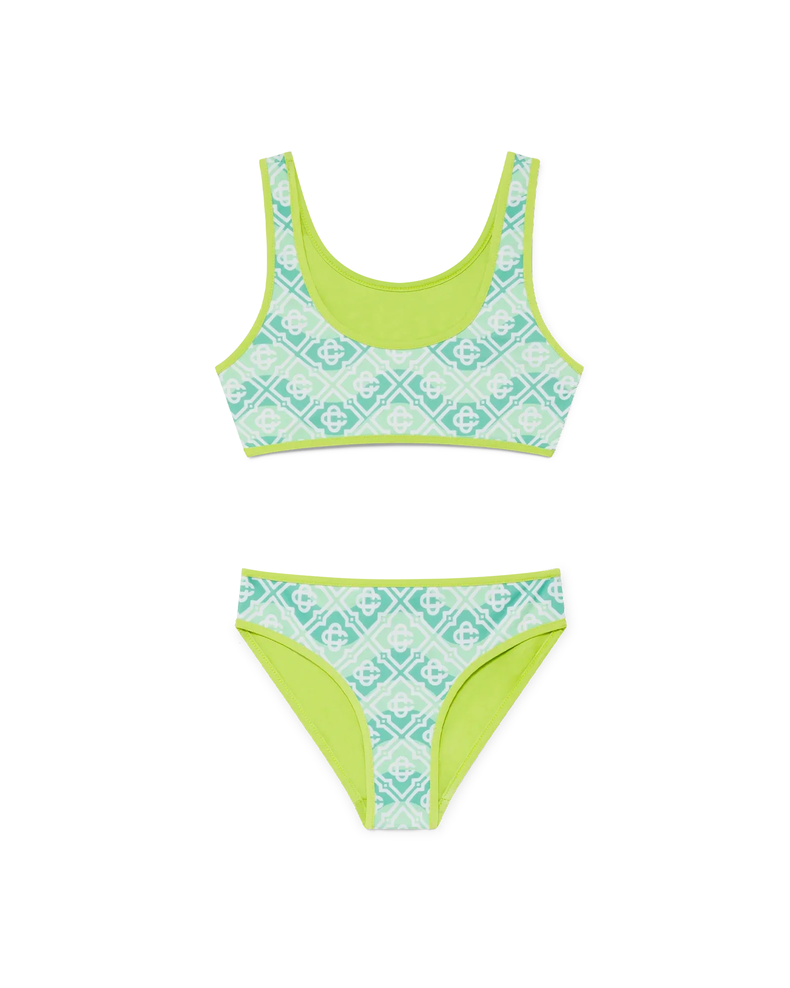 Image of Children's Wavy Monogram Bikini Set